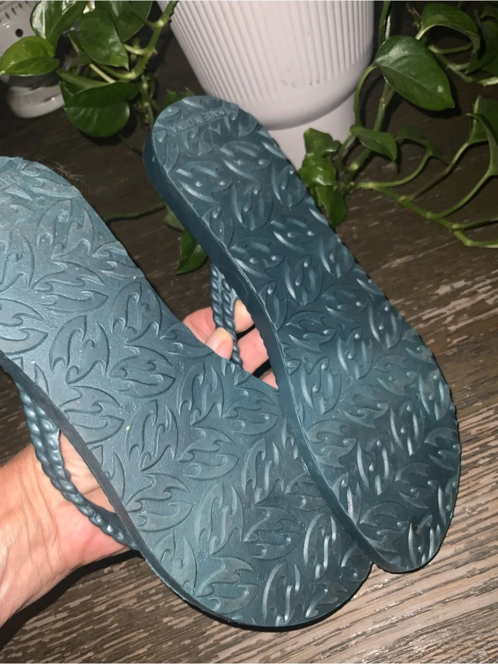 Billabong Women's Teal Braided Strap Thong Sandals Flip Flops 7